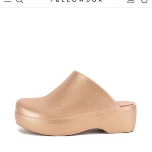 Yellow Box Women's Metallic Gold Mules